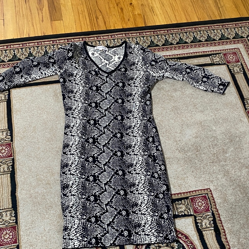 Nanette Lepore Monochrome Snakeskin Dress